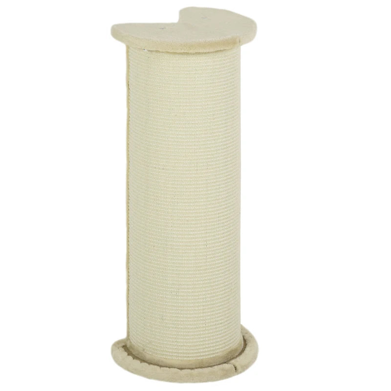 Beige 85cm Cat Scratching Post with Sisal Rope & Plush