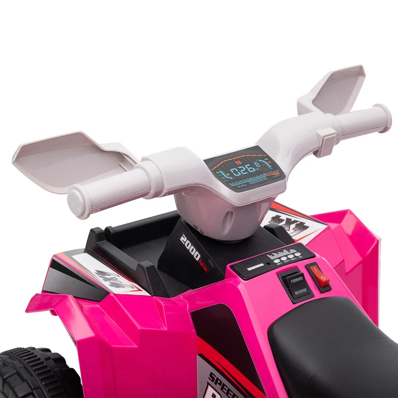 6V Pink Quad Bike for Toddlers, Wear-Resistant Wheels, Ages 18-36 Months