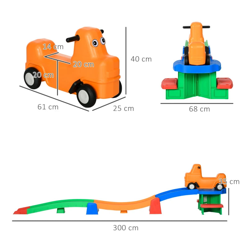 Kids Multicoloured Roller Coaster Ride-On Toy, Ages 2-5