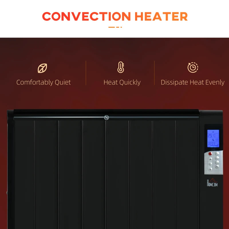 Black Convector Heater with Timer & Remote Control