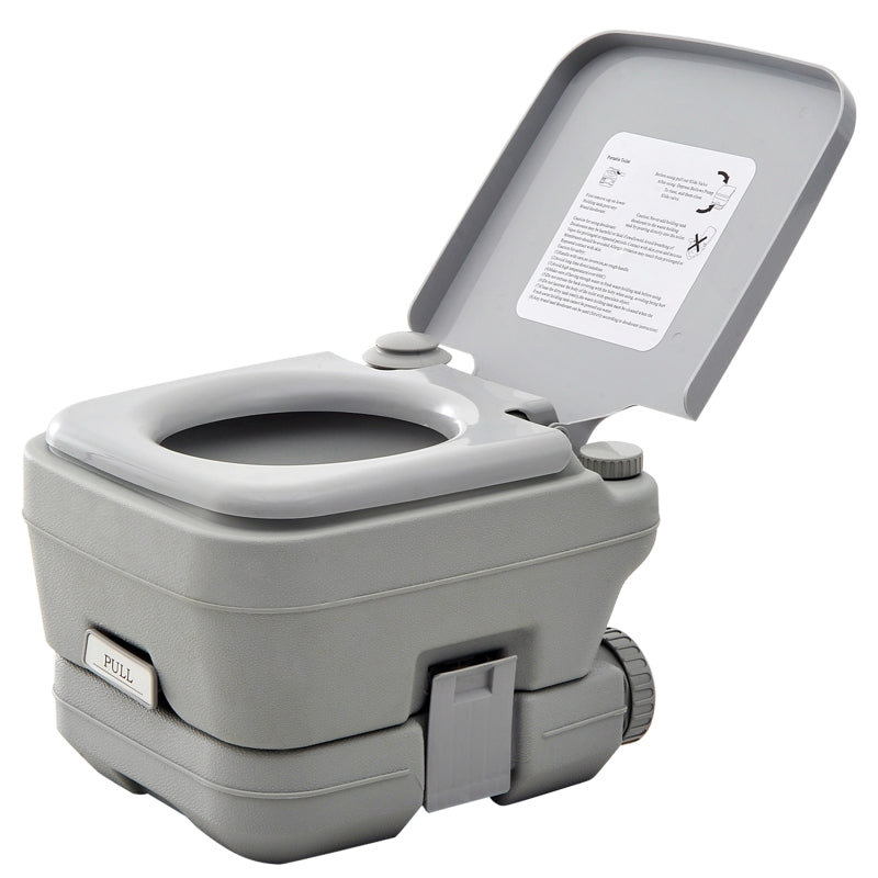 Portable 10L Grey Travel Toilet