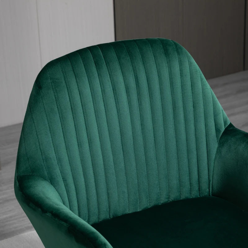 Green Velvet Accent Chairs, Set of 2 - Modern Armchairs for Living Room, Bedroom, Dining Room