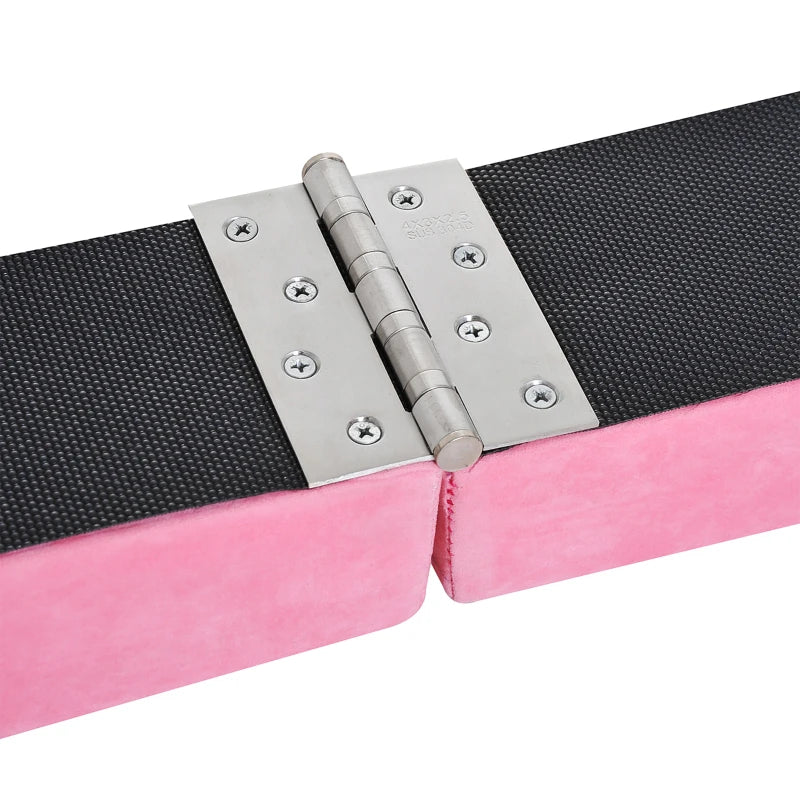 7FT Pink Folding Gymnastics Balance Beam for Home Training