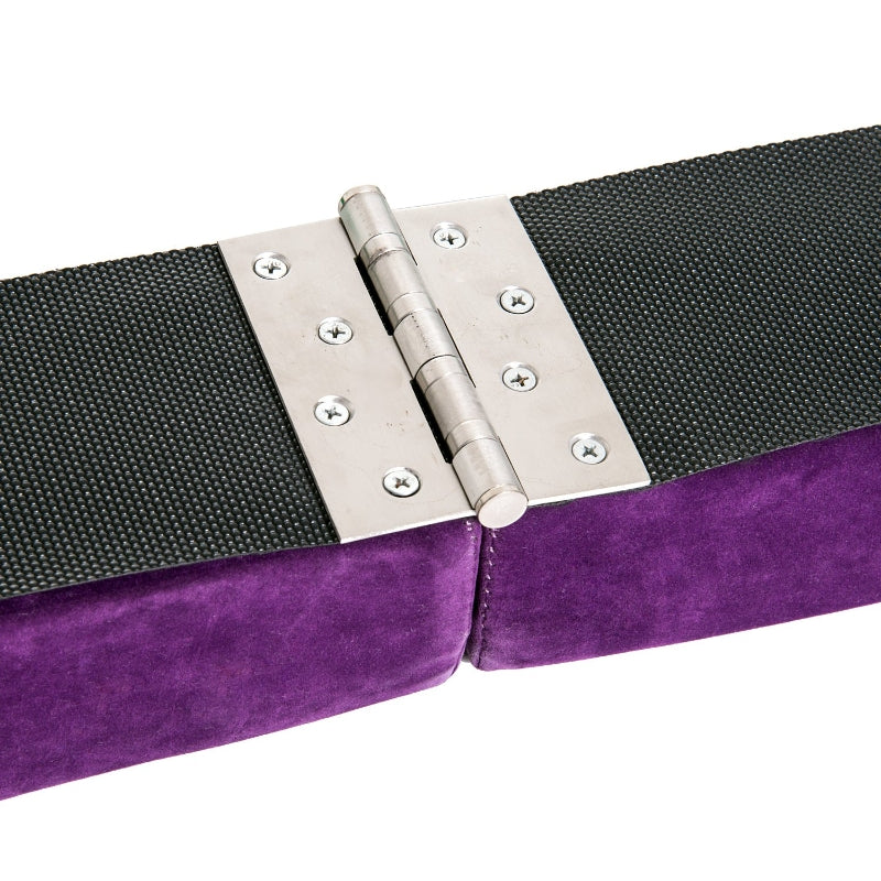 Purple Suede Upholstered Wooden Folding Balance Beam