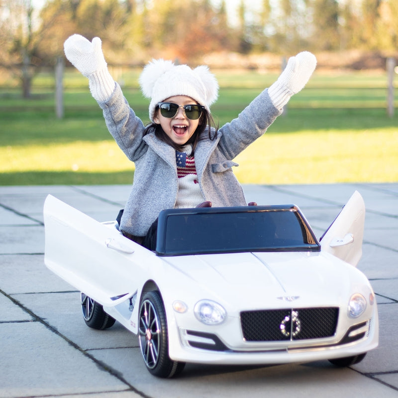 White Kids Electric Car with LED Lights