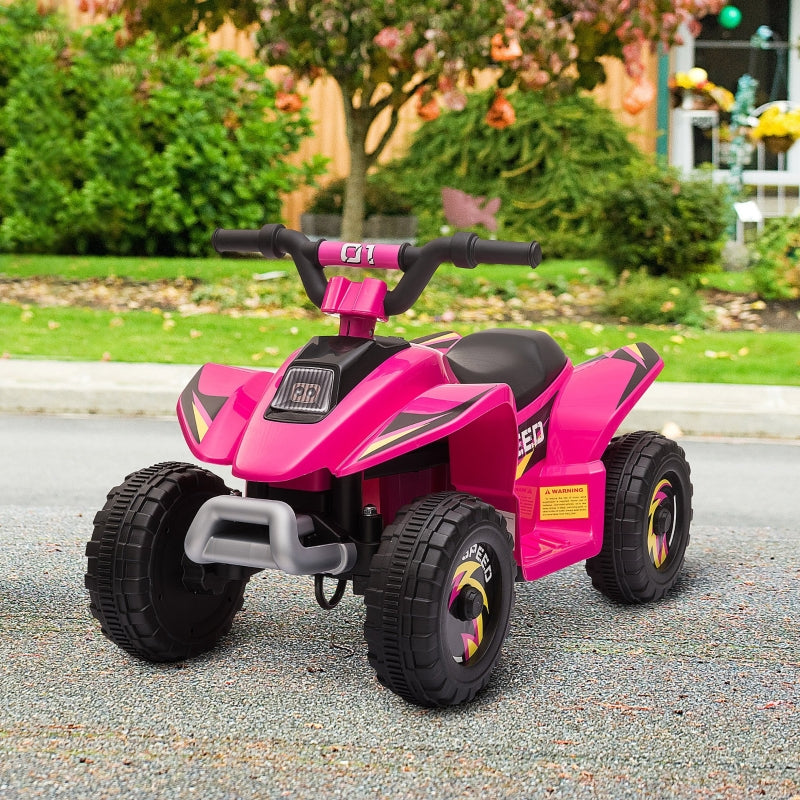 6V Pink Kids Electric Ride-On ATV Quad Bike for Toddlers 18-36 Months