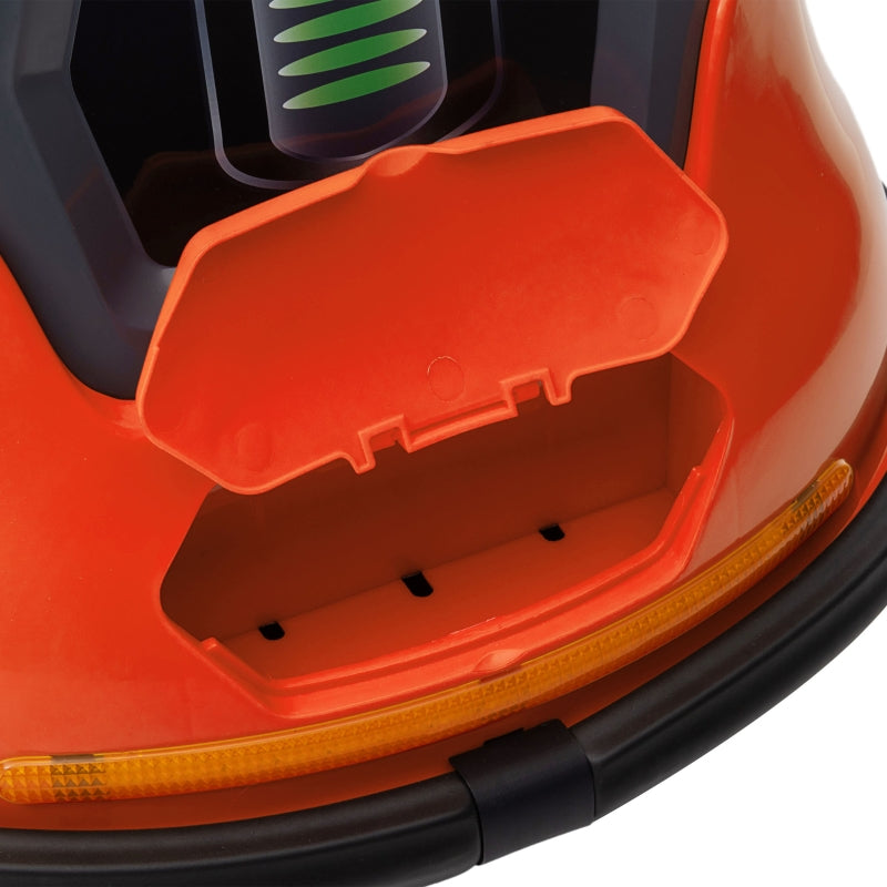 Orange Kids Electric Bumper Car with 360° Rotation, Lights, Music - Ages 1.5-5