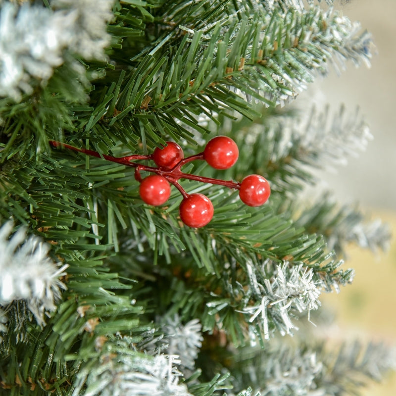 5FT Green Artificial Christmas Tree with Red Berries and Pinecones