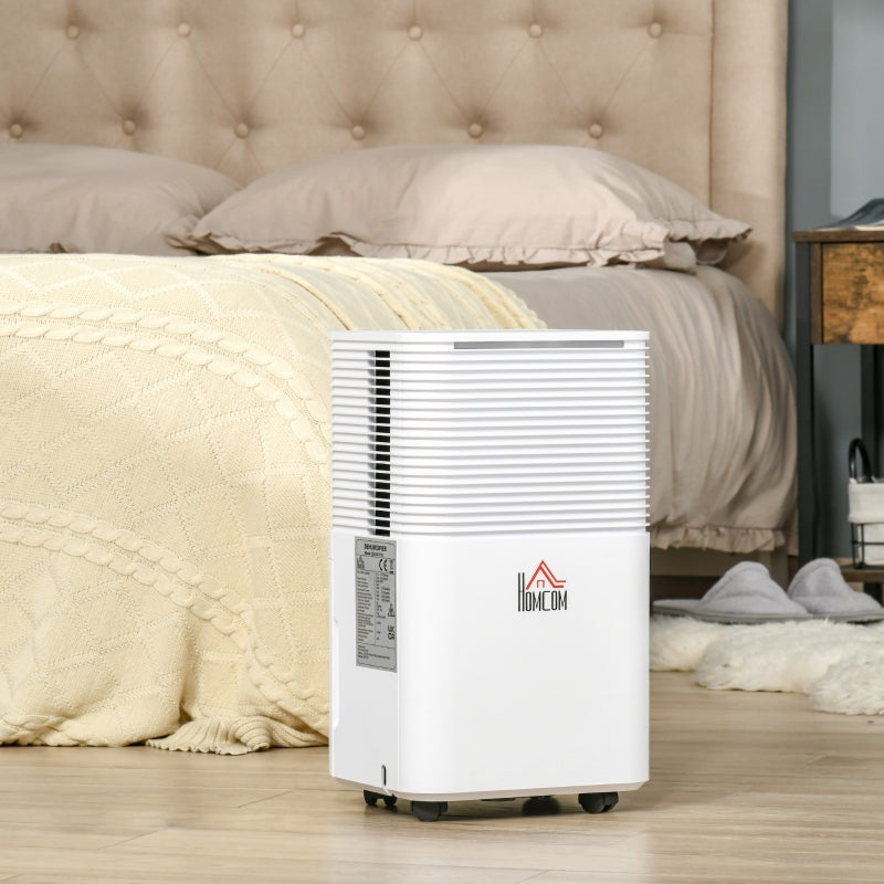 Portable Quiet 10L/Day Dehumidifier - White