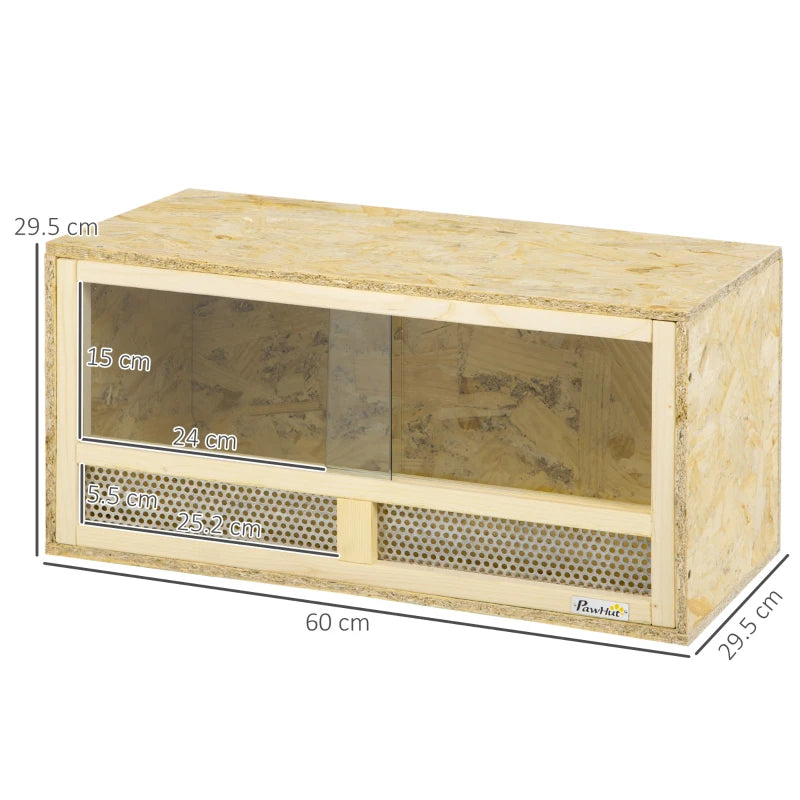 Mesh Reptile Terrarium Vivarium, Sliding Doors, Climbing Habitat, 60x29.5x29.5cm