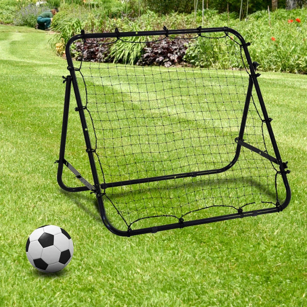 Adjustable Kickback Rebounder Net Goal for Training, Black