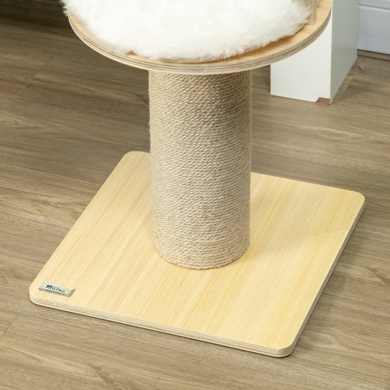 52cm Cat Tree with Bed and Scratching Post - Grey