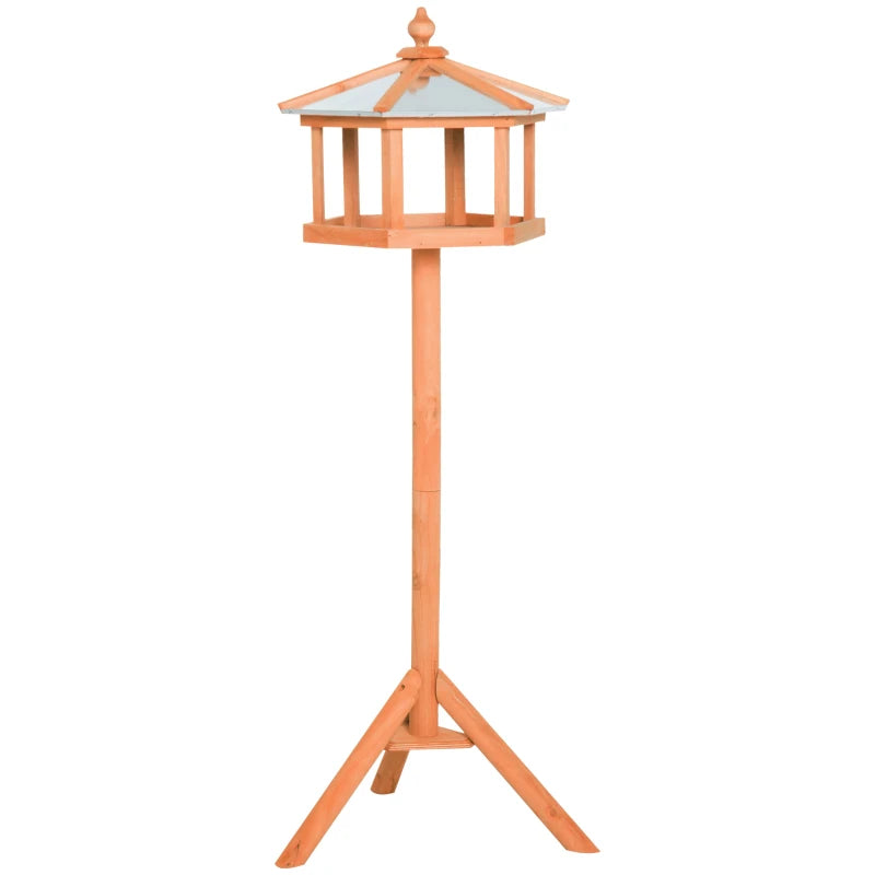 Natural Wood Bird Feeder Station - Parrot Stand