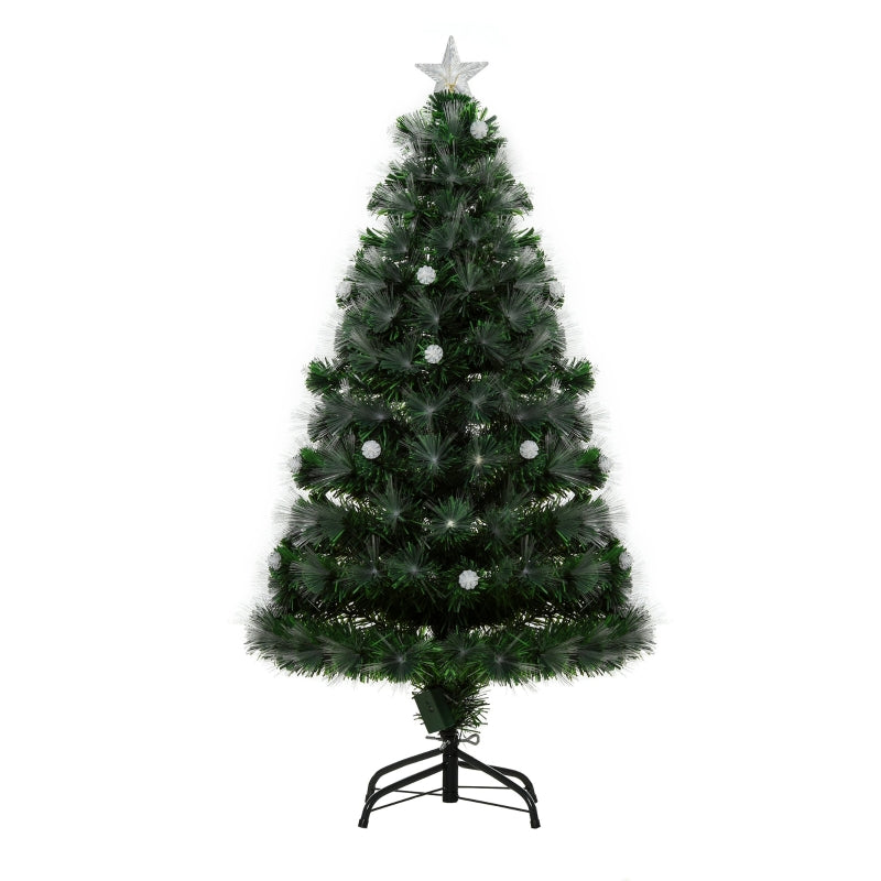 4ft White Pre-Lit Christmas Tree with 130 LEDs & Star Topper