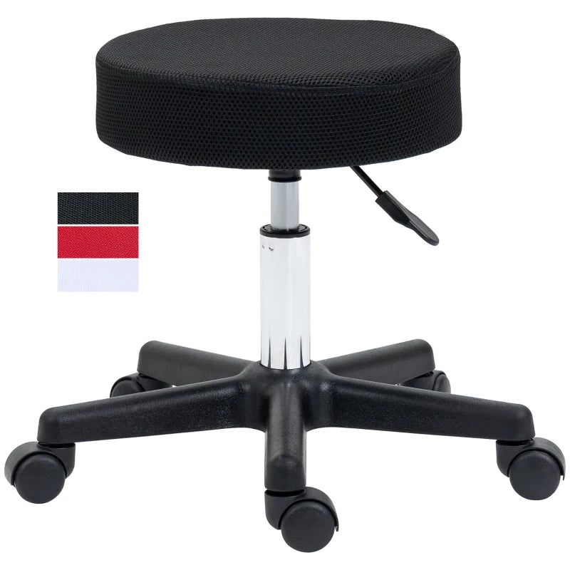 Black Hydraulic Swivel Salon Stool with 3 Seat Covers