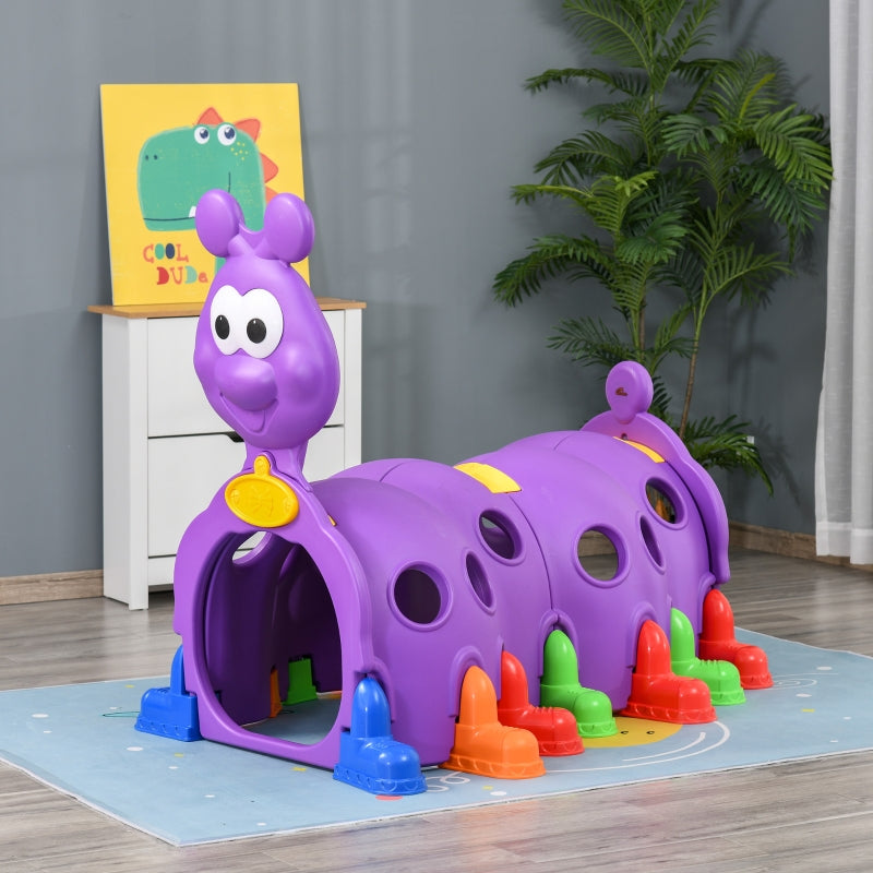 Purple Kids Caterpillar Crawling Tunnel - Ages 3-6