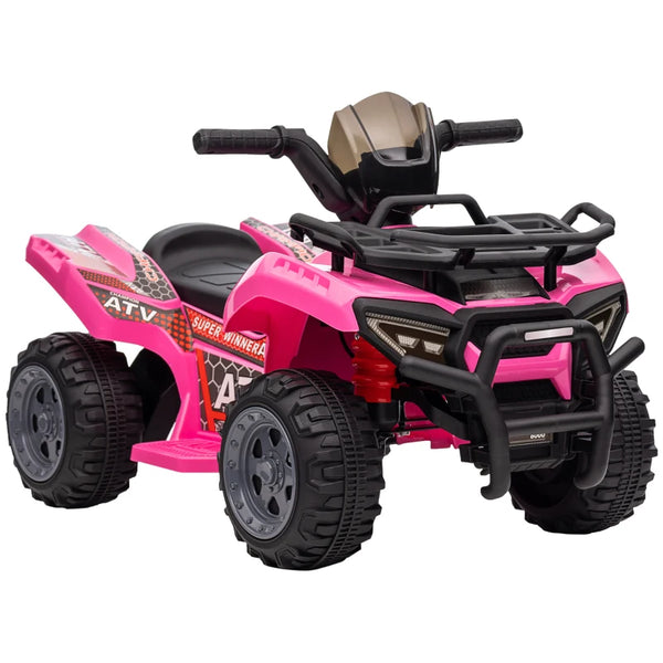 6V Pink Kids Electric Ride-On Quad Bike with Music | Ages 18-36 Months