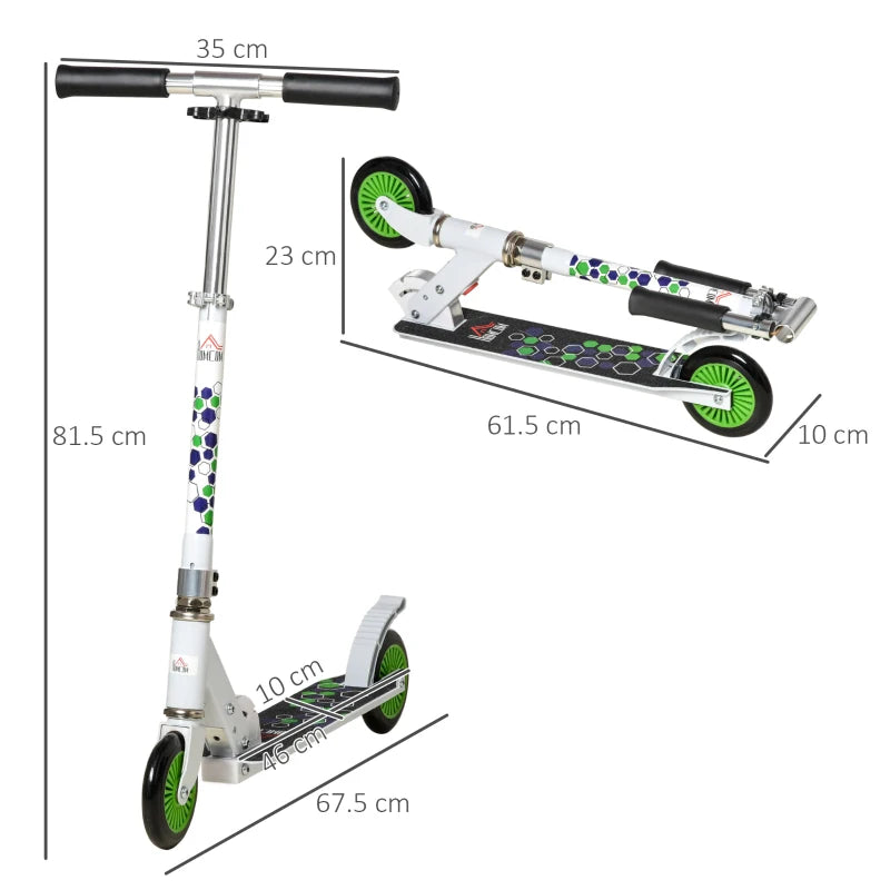 Blue Kids Height Adjustable Foldable Kick Scooter with Brake