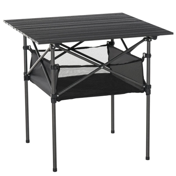 Blue Portable Folding Camping Table with Storage Bag