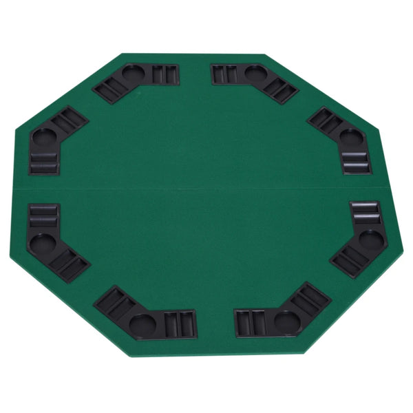 Portable 1.2m 8-Player Poker Table Top - Green
