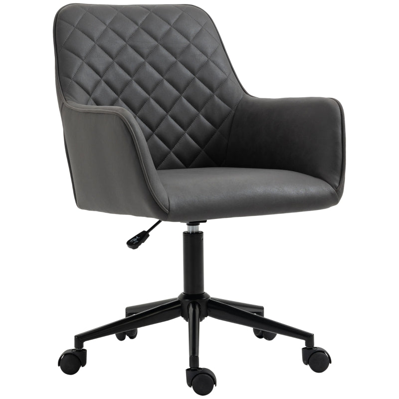 Grey Fabric Swivel Office Chair with Adjustable Height