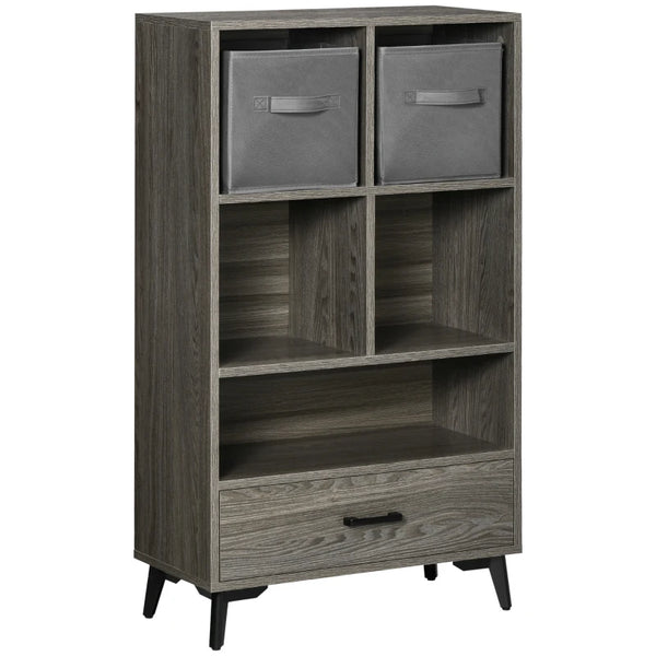 Grey Fabric Drawer Storage Cabinet for Home and Office