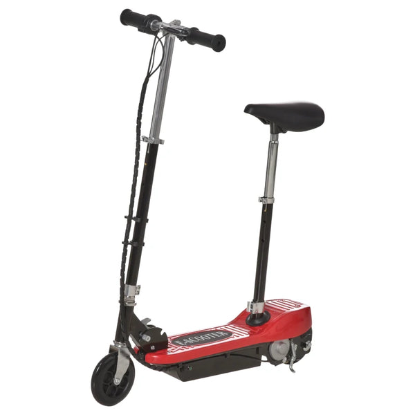 Red Electric Ride-On Scooter Toy with 120W Motor and 2 x 12V Battery