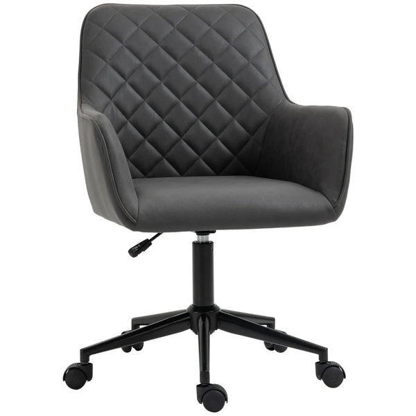 Grey Fabric Swivel Office Chair with Adjustable Height