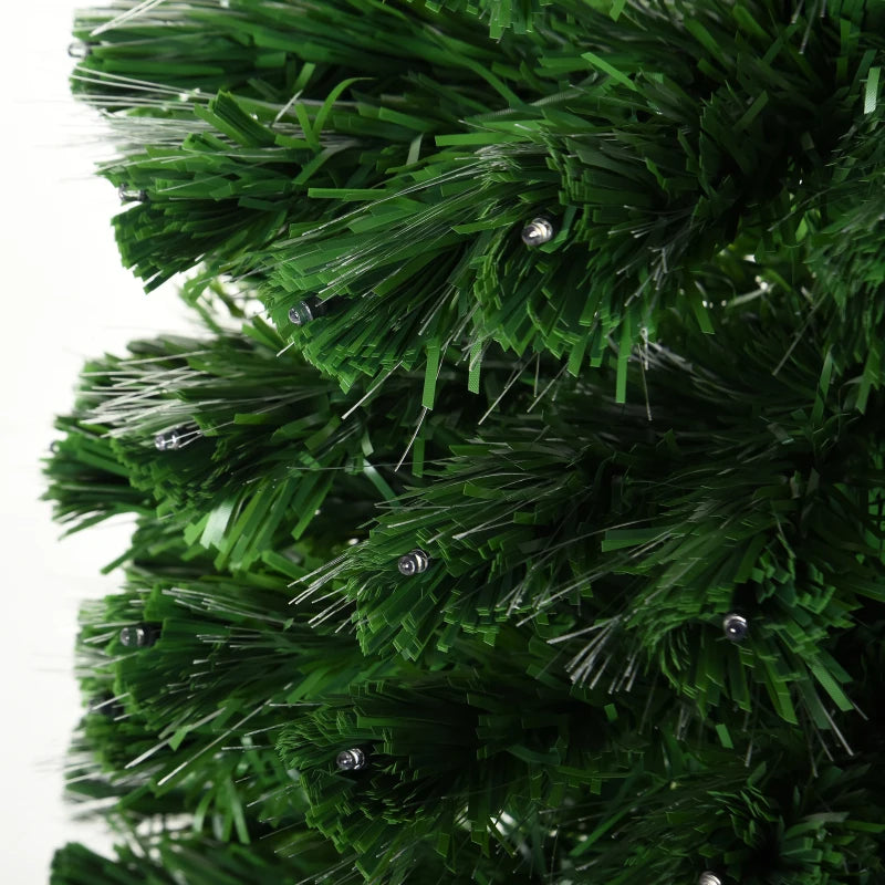 5ft Pre-Lit Multicolored Fiber Optic Christmas Tree - Green