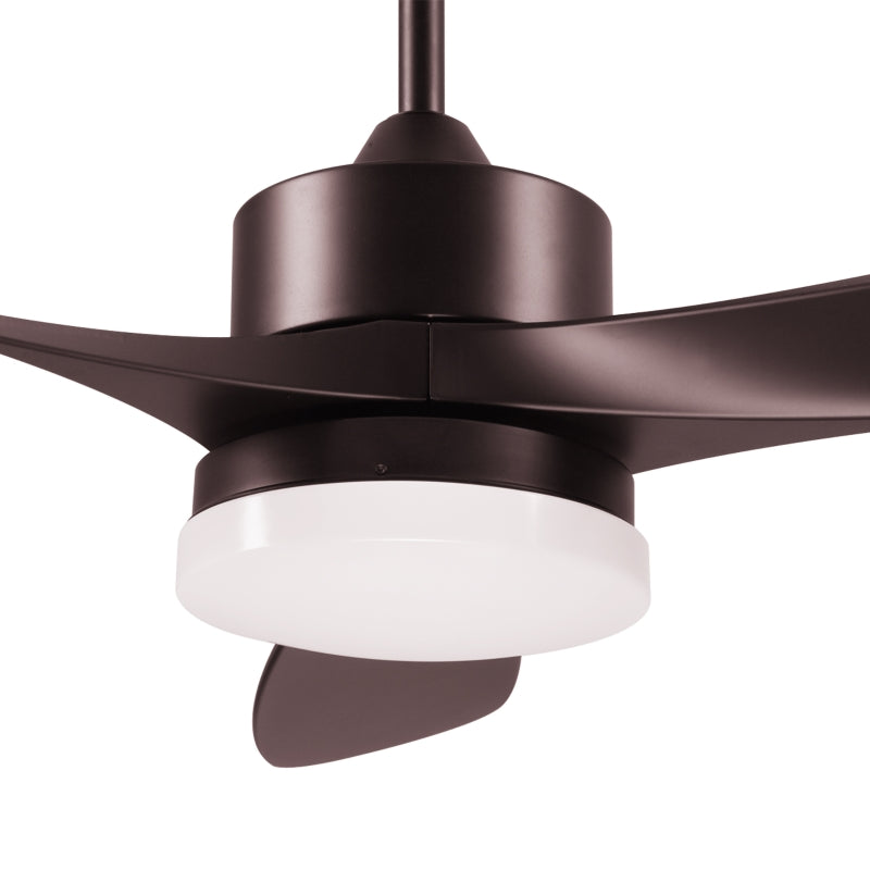 Brown Reversible Ceiling Fan with LED Light & Remote - Modern Indoor Lighting