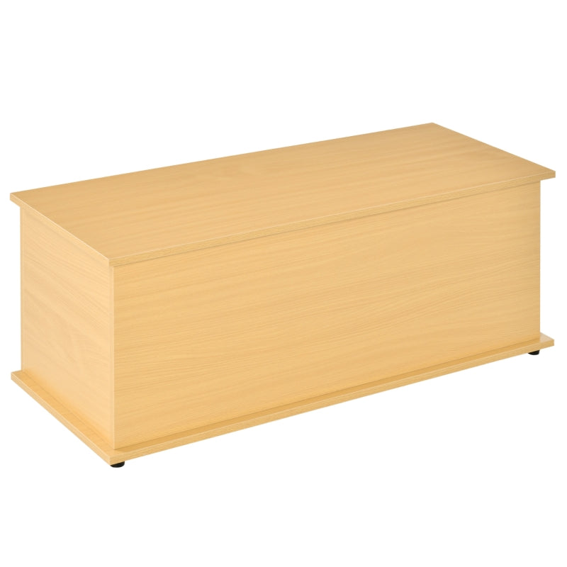 Burlywood Wooden Storage Box Bench with Lid