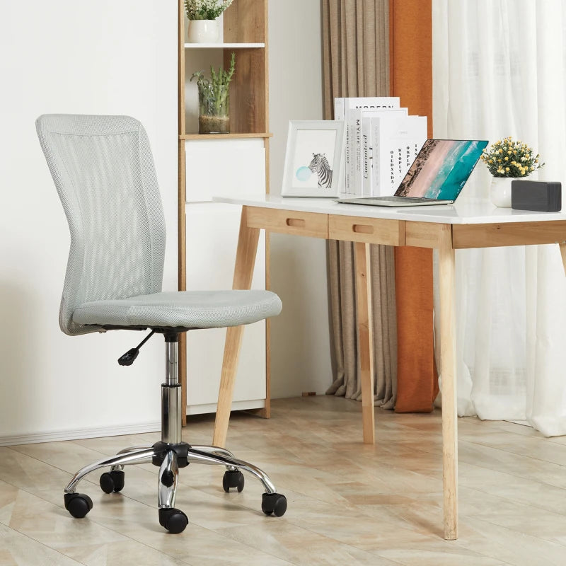 Grey Mesh Back Office Swivel Chair with Wheels