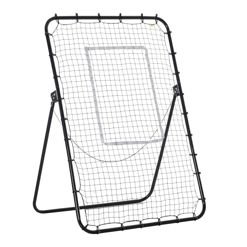 Black Foldable Football Rebounder Net - Adjustable Angles