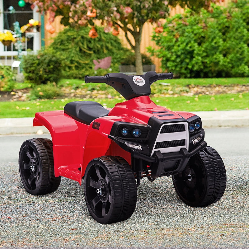 Red Kids Electric Ride-On ATV Toy Quad Bike with Headlights