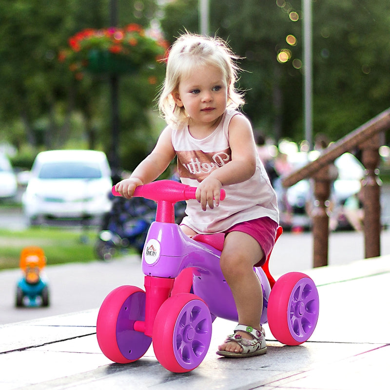 Violet Fuchsia Baby Balance Bike with Storage Bin