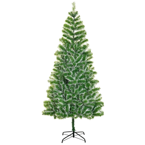 7FT Green Artificial Christmas Tree with Metal Stand