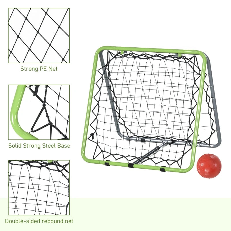 Blue Soccer Rebounder Net for Kids - Adjustable Angle Goal Training Set