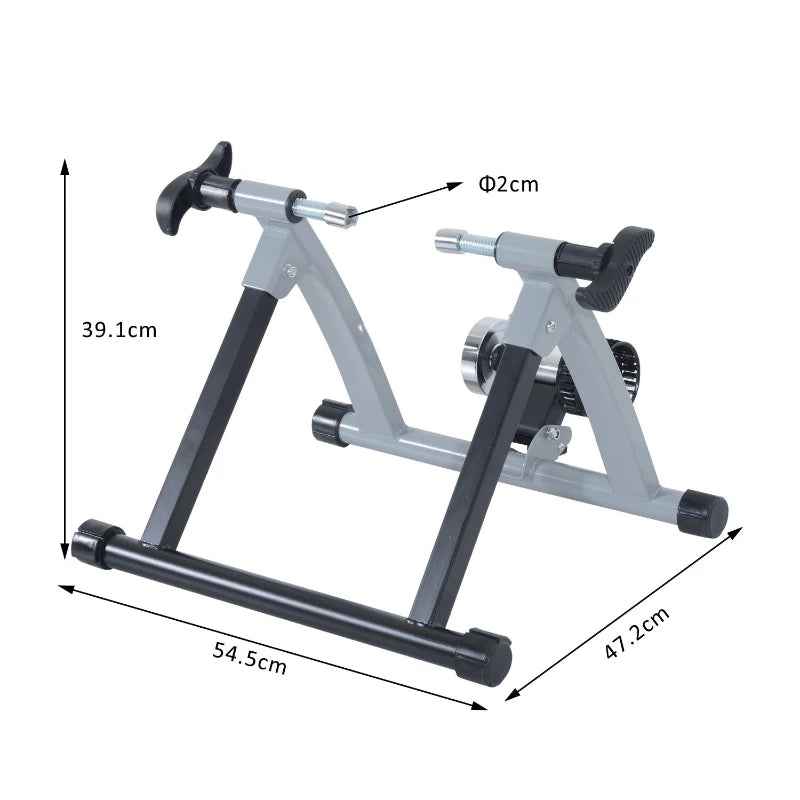 Silver Magnetic Bike Trainer Stand for 26''-28'' & 700C Bikes