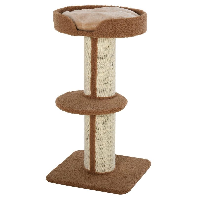 Brown 91cm Cat Tower Scratching Post for Indoor Cats