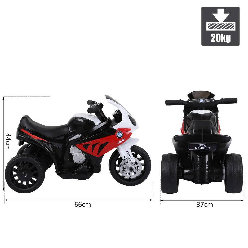 Kids Electric Ride-On Motorbike with Headlights and Music, 6V - Red