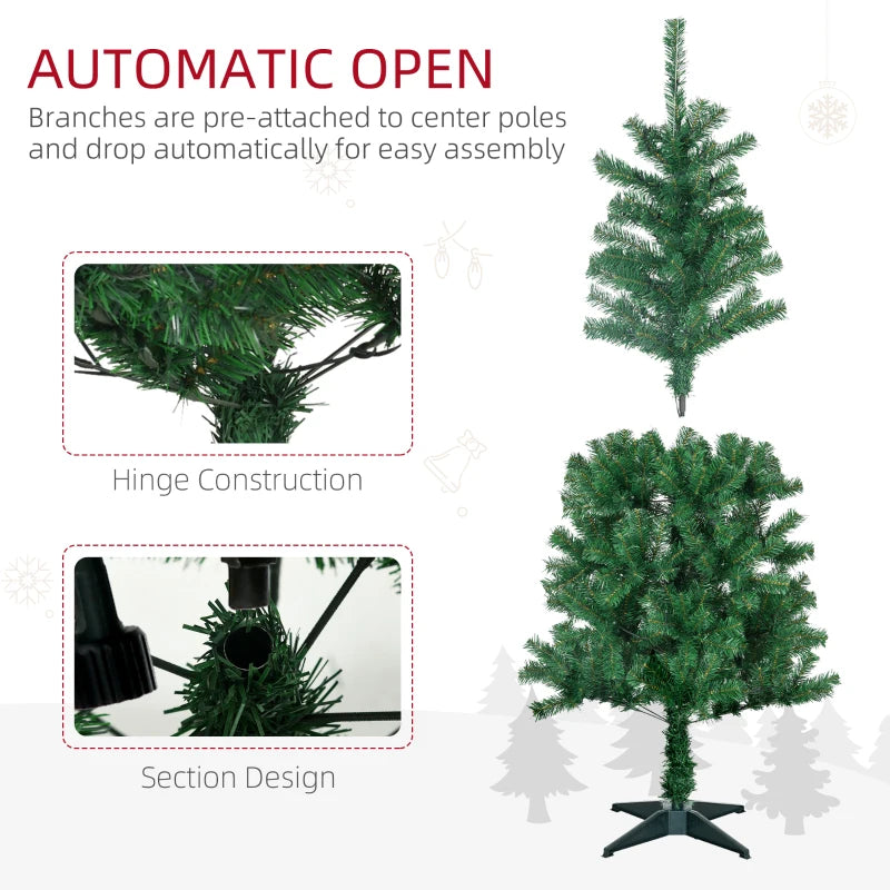 5ft Pre-lit Green Christmas Tree with Warm White LED Lights