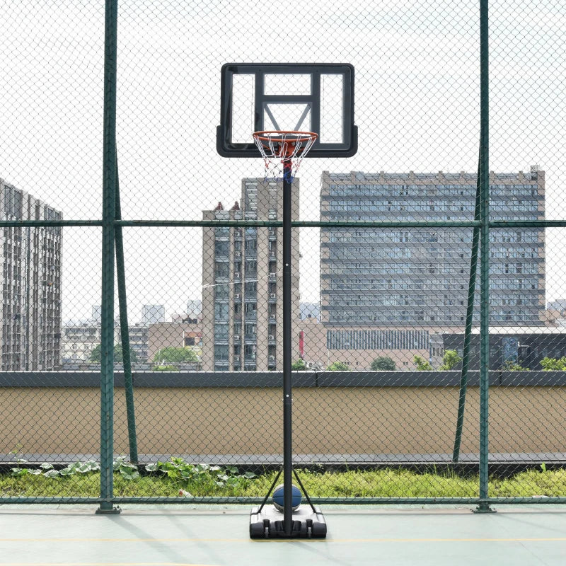 Adjustable Portable Basketball Hoop Stand - Black