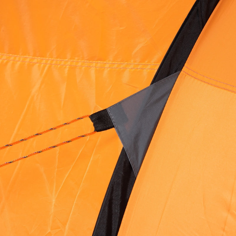 Orange 4-5 Person Pop-up Waterproof Camping Tent with Windows