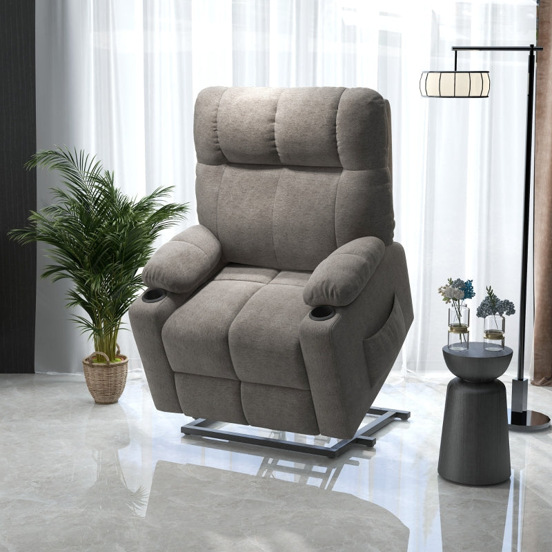 Grey Electric Power Lift Recliner Chair for Elderly with Remote Control