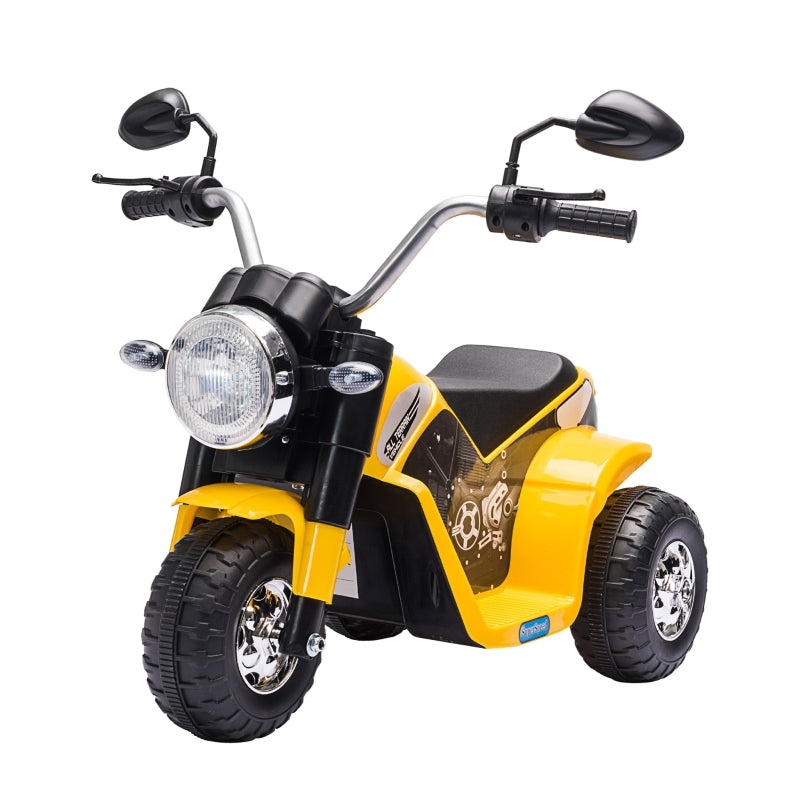 Yellow 3-Wheel Electric Kids Motorbike Toy 18-36 Months