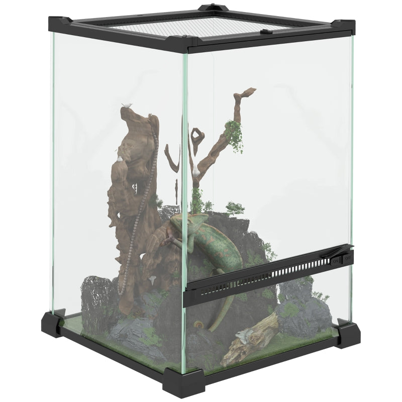 12L Reptile Vivarium Enclosure with Anti-Escape Design and Ventilation