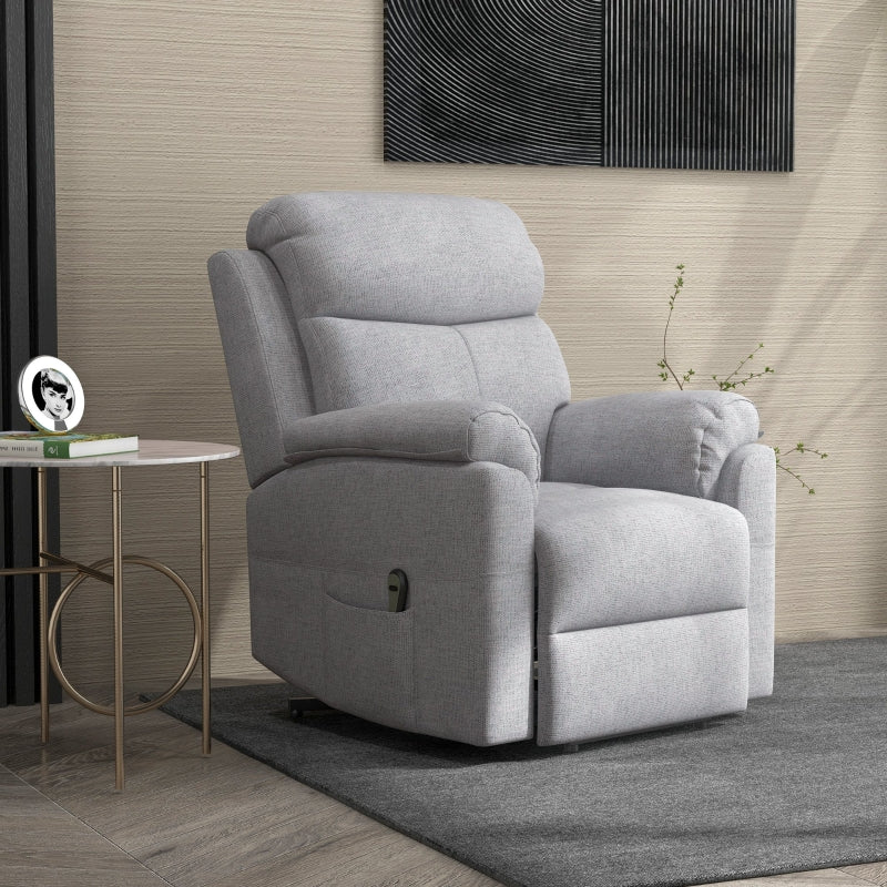 Grey Electric Power Lift Recliner Chair with Massage for Elderly