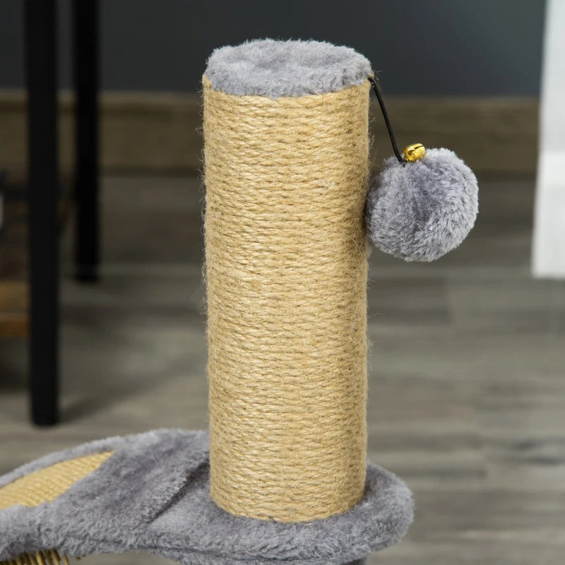 Cat Tree Climbing Activity Center with Scratching Board - Gray