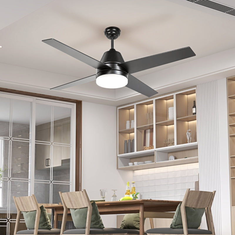 Black Walnut Ceiling Fan with LED Light & Remote