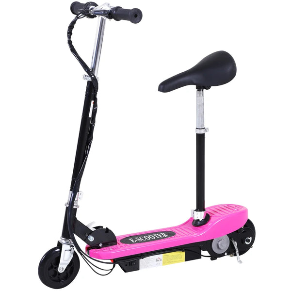 Kids Pink Foldable Electric Scooter with Brake and Kickstand